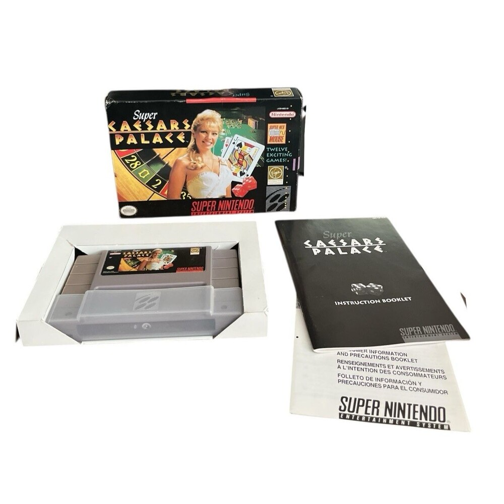 Caesar’s Palace SNES Super Nintendo Box Manual